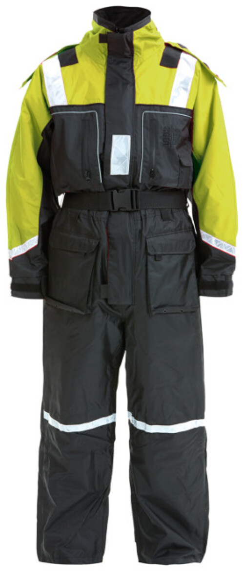 1852 Flytedress barn Svart m/fluor gul